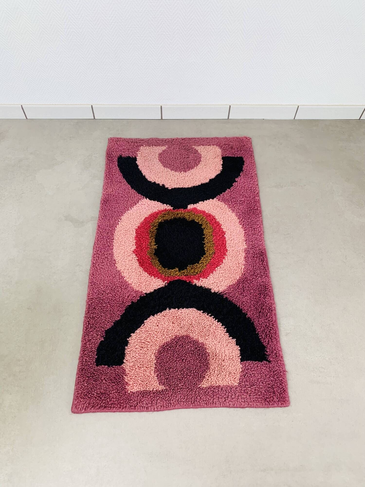 70's wool rug/bedside mat, Scandinavian style