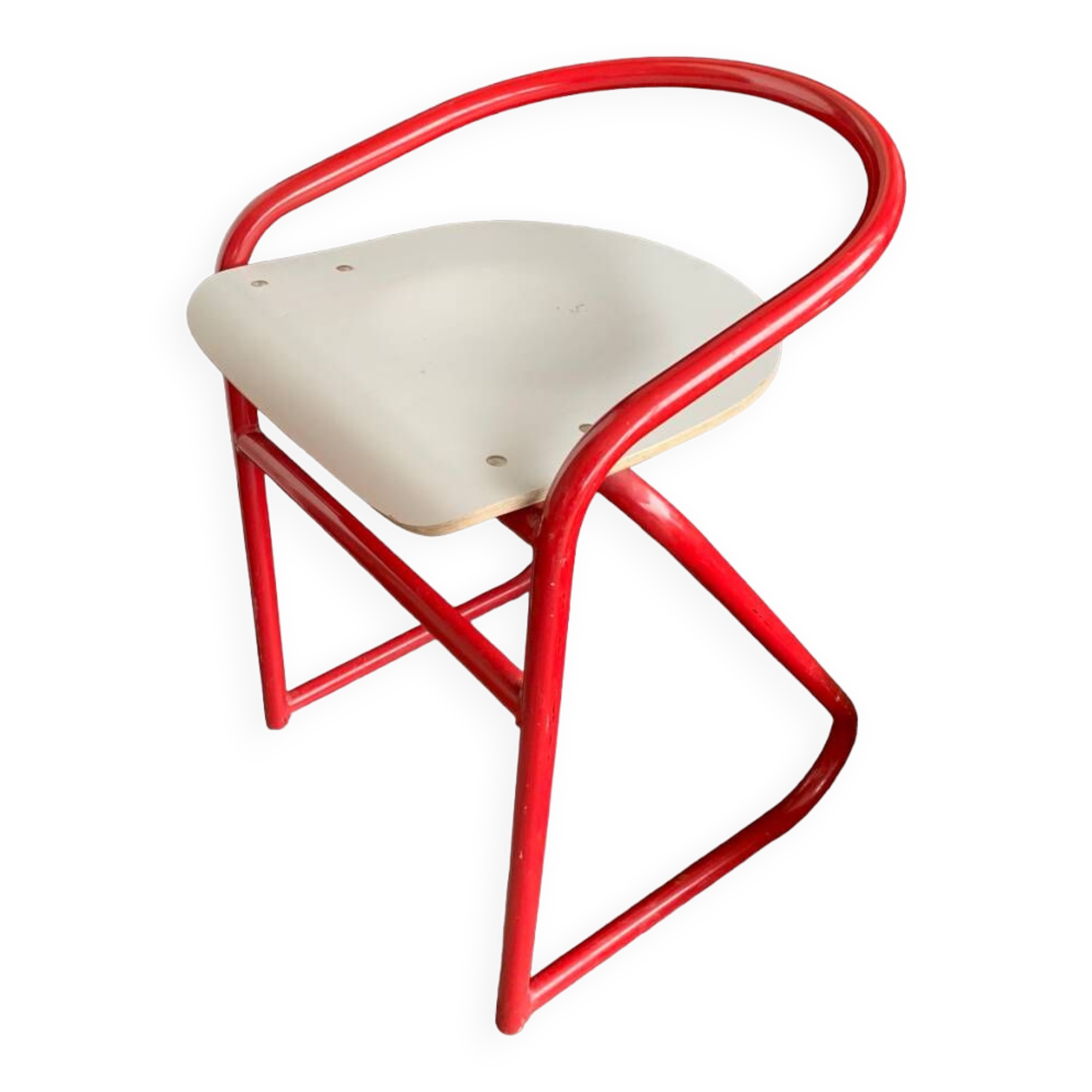 Vintage red and white chair