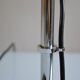 Brushed aluminium and chrome metal desk lamp 70's 1970
