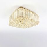 Mid Century Amber Glass Ceiling Light By Helena Tynell For Limburg, Germany, 1970s
