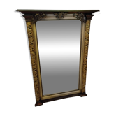 Large antique wooden mirror