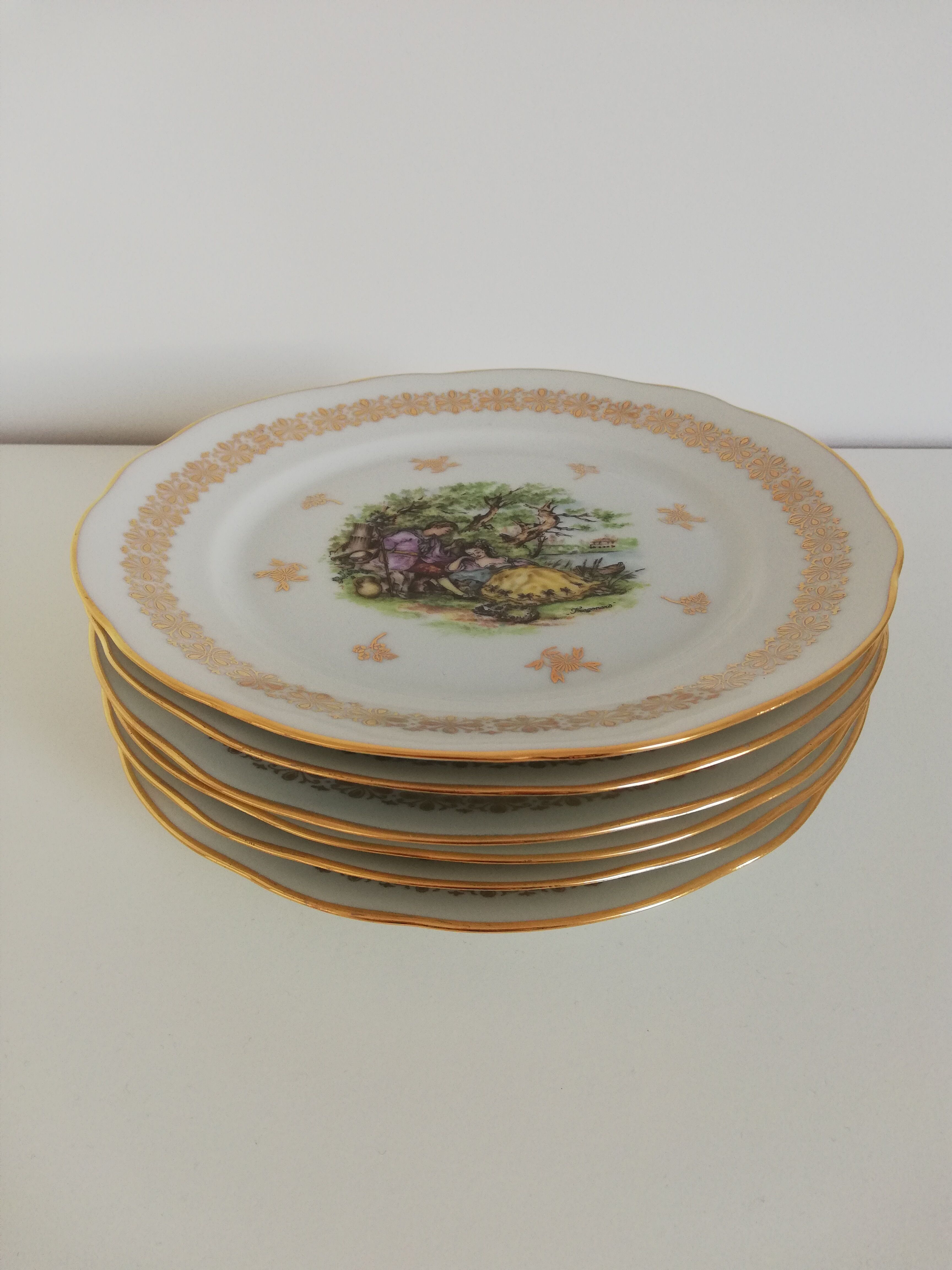 Vintage Fragonard porcelain plates