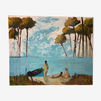 Painting "the Bathers"