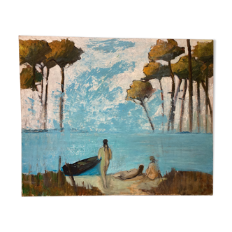 Painting "the Bathers"