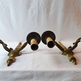 Pair of bronze wall sconces in Louis XVI style