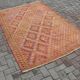 Turkish kilim area rug, vintage kilim rugs runner