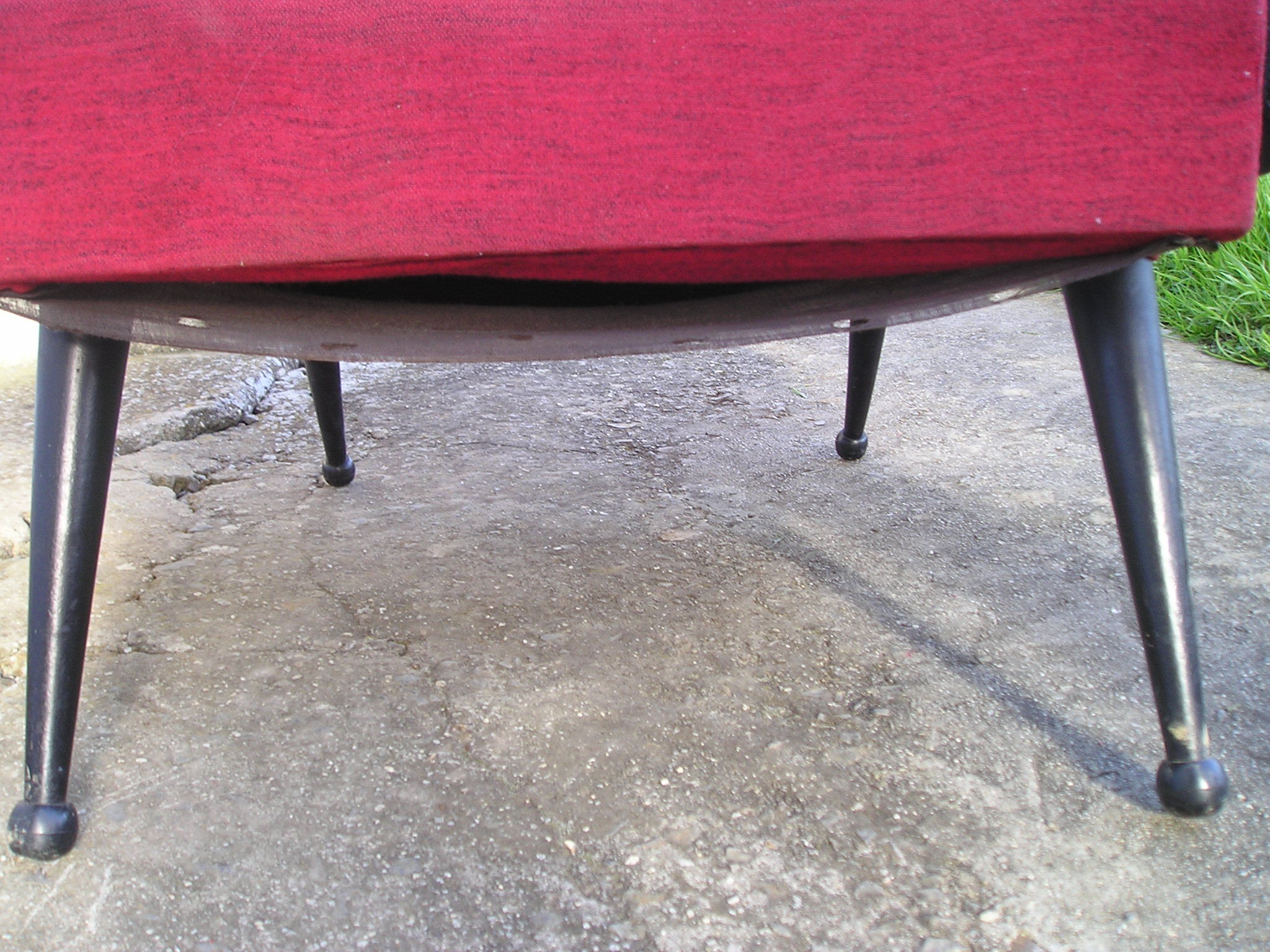 Vintage red and gray armchair 1960