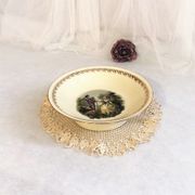 Compotier dish on porcelain piedouche mehun on yevre la gazelle retro