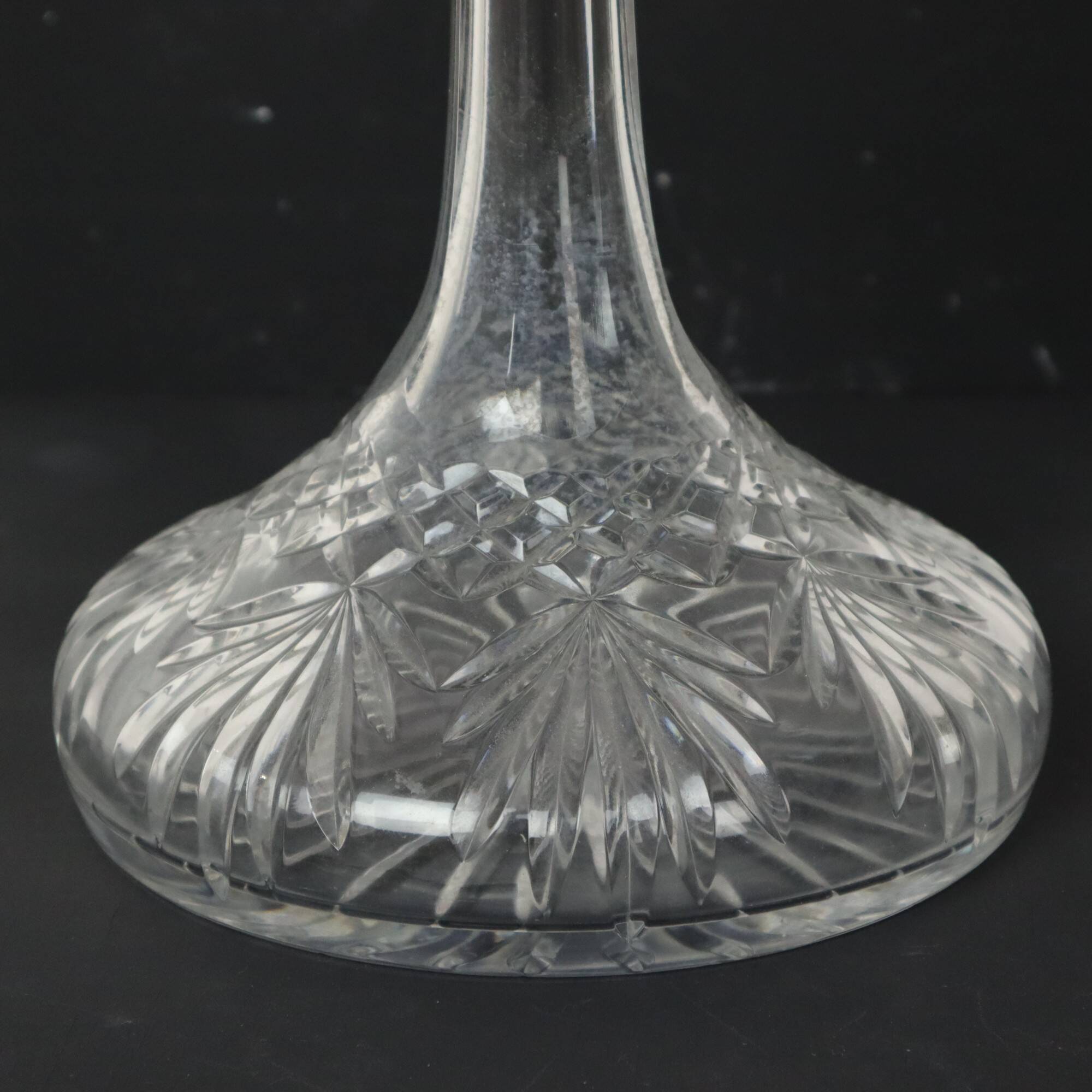 Vintage Samobor Crystal Decanter Ship Decanter Star Motif Lead Crystal