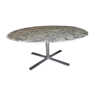 Marble table arabescato oval