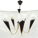 5-branched chandelier cone shaped abat jour
