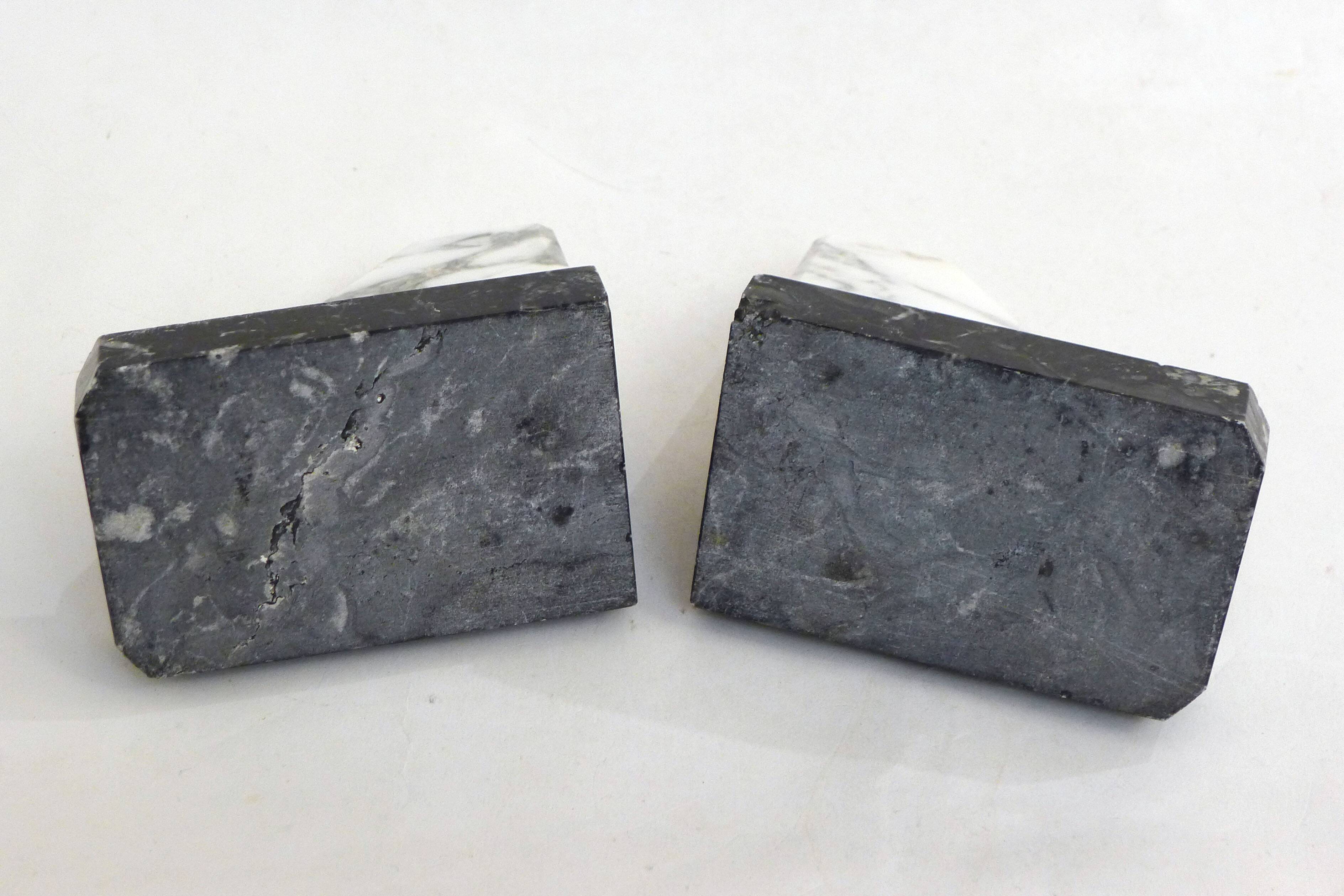 Art Deco marble bookends