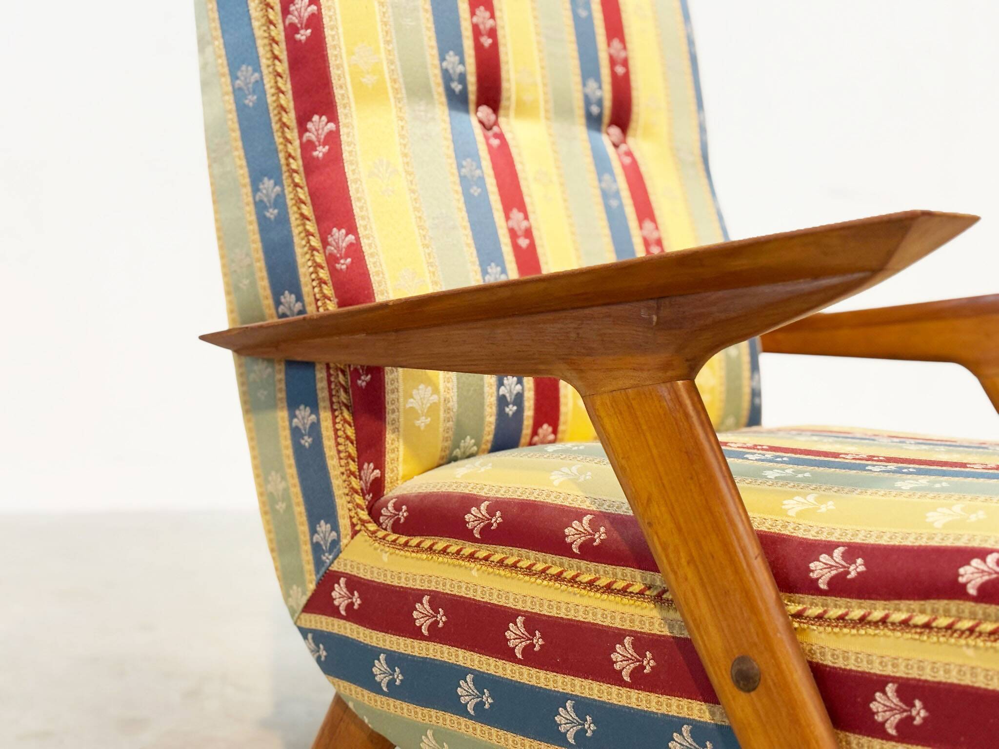 1970's Italian lounge chairs with a funky twist