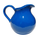 Pichet ventru en céramique bleue