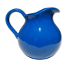 Blue ceramic belly pitcher