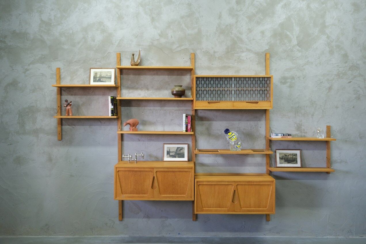 Modular Wall Unit by Kjell Riise for Brodrene Jatogs, Norway, 1960s