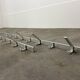 70s design aluminum wall coat rack, 21 hooks