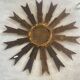 Mirror sun in gilded wood XXL facet mirror design year 60