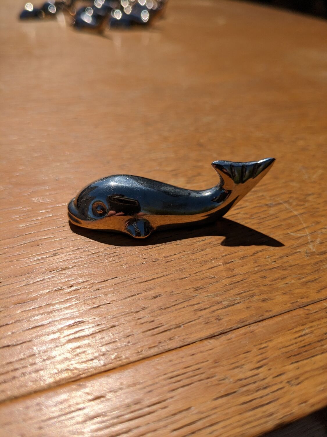 Silver knife holders whale model