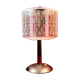 Lampe art deco verrerie émaillée à décor géométrique & d'arabesques