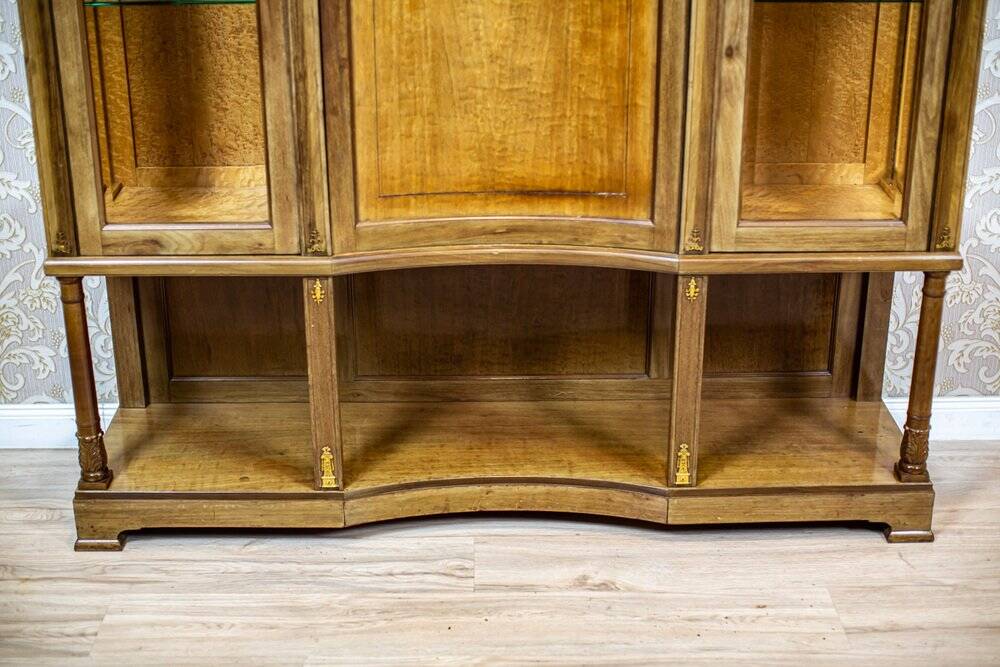 Vintage Bookcase with Brass, 1930s