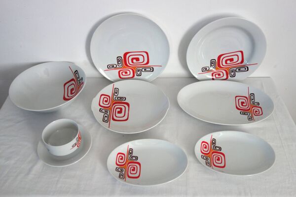 11 assiettes creuses Winterling Marktleuthen Bavaria 70's