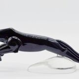 Large Deco sculpture of a panther in Murano glass, 1940s