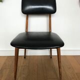 Chair in wood and leatherette