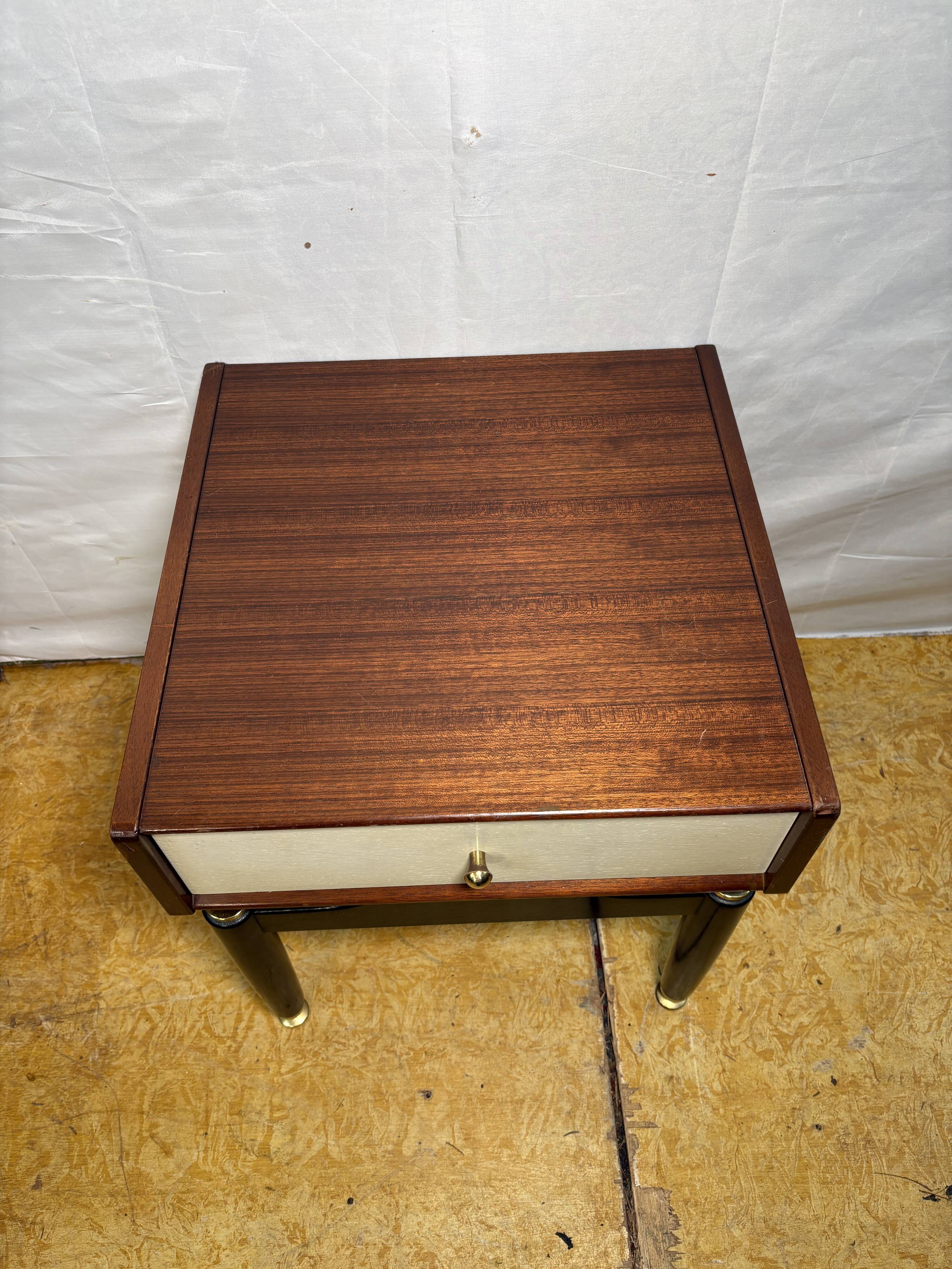 Mid-Century Retro Vintage Teak Side Table by G Plan Librenza “White China"