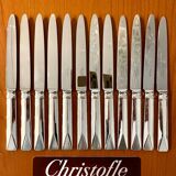 Christofle Atlantide model 12 table knives 24.5 cm very good condition