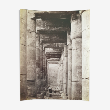 Photographie, tirage albuminé - Abidos, temple de Séthi 1er, Pascal Sébah (1823-1886)