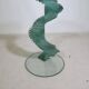 Table d'appoint en verre hélicoïdale postmoderne, années 1980