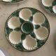 6 oyster plates and Longchamps barbotine dish