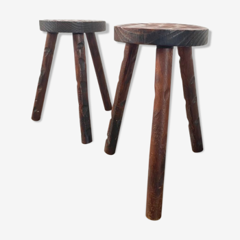 Pair of tripod stools