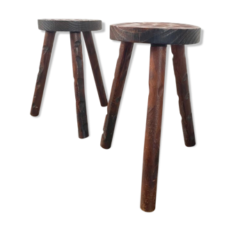 Pair of tripod stools