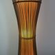 Kobe floor lamp metal and rattan 1990s Ht 170 cm