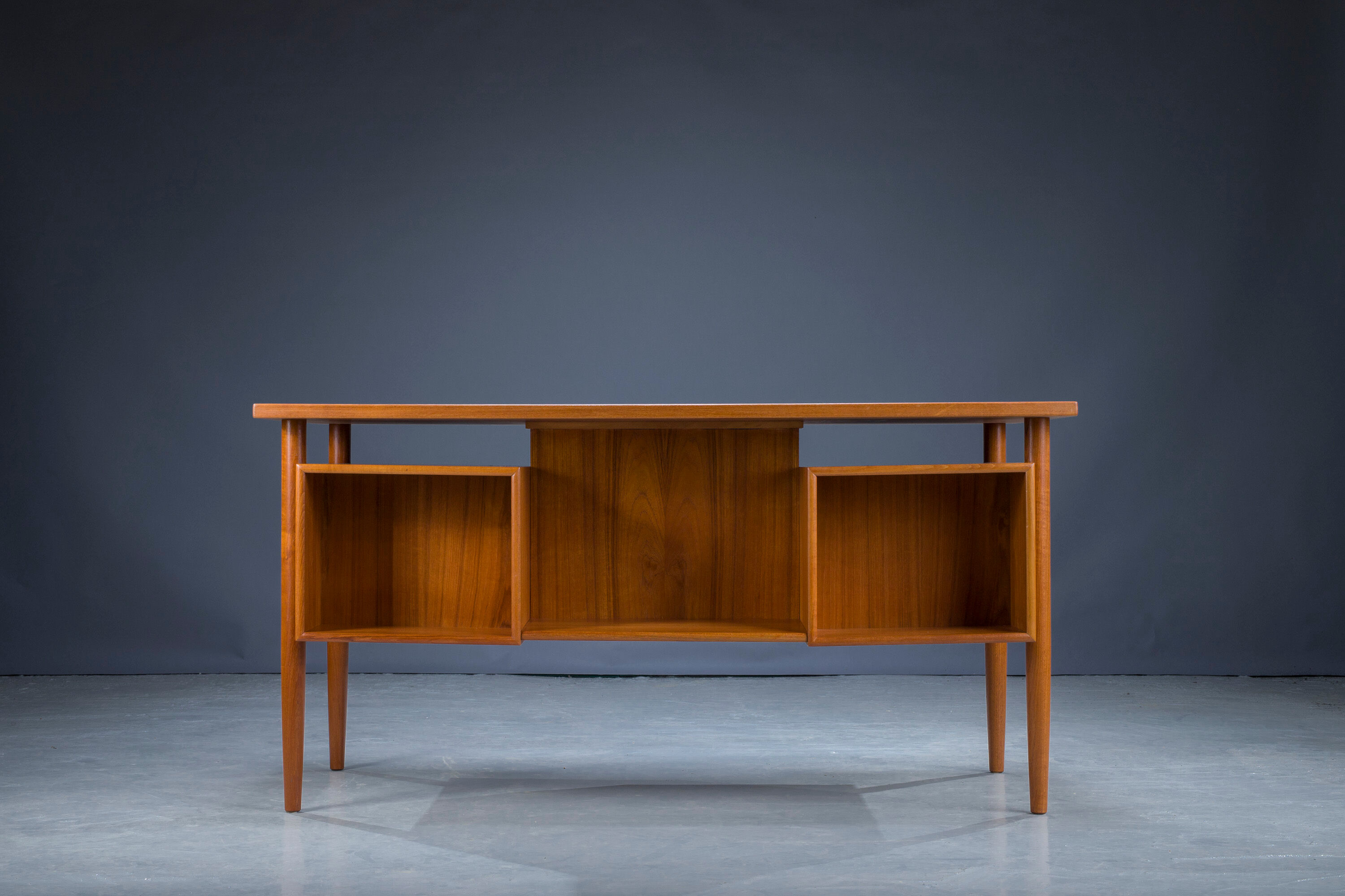 Mid-century Danish teak desk by HP Hansen, 1960s