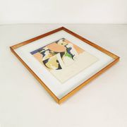 Horst Antes litografia “Portret głowy w kolorze”, Niemcy lata 70.