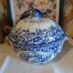 Old soup tureen Lunéville K&G toile de Jouy