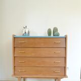 Vintage scandinavian style wooden dresser