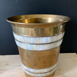 Brass and mother-of-pearl champagne bucket