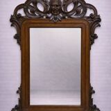 Very important carved wooden mirror, dating from the 19th century, Napoleonic III period.