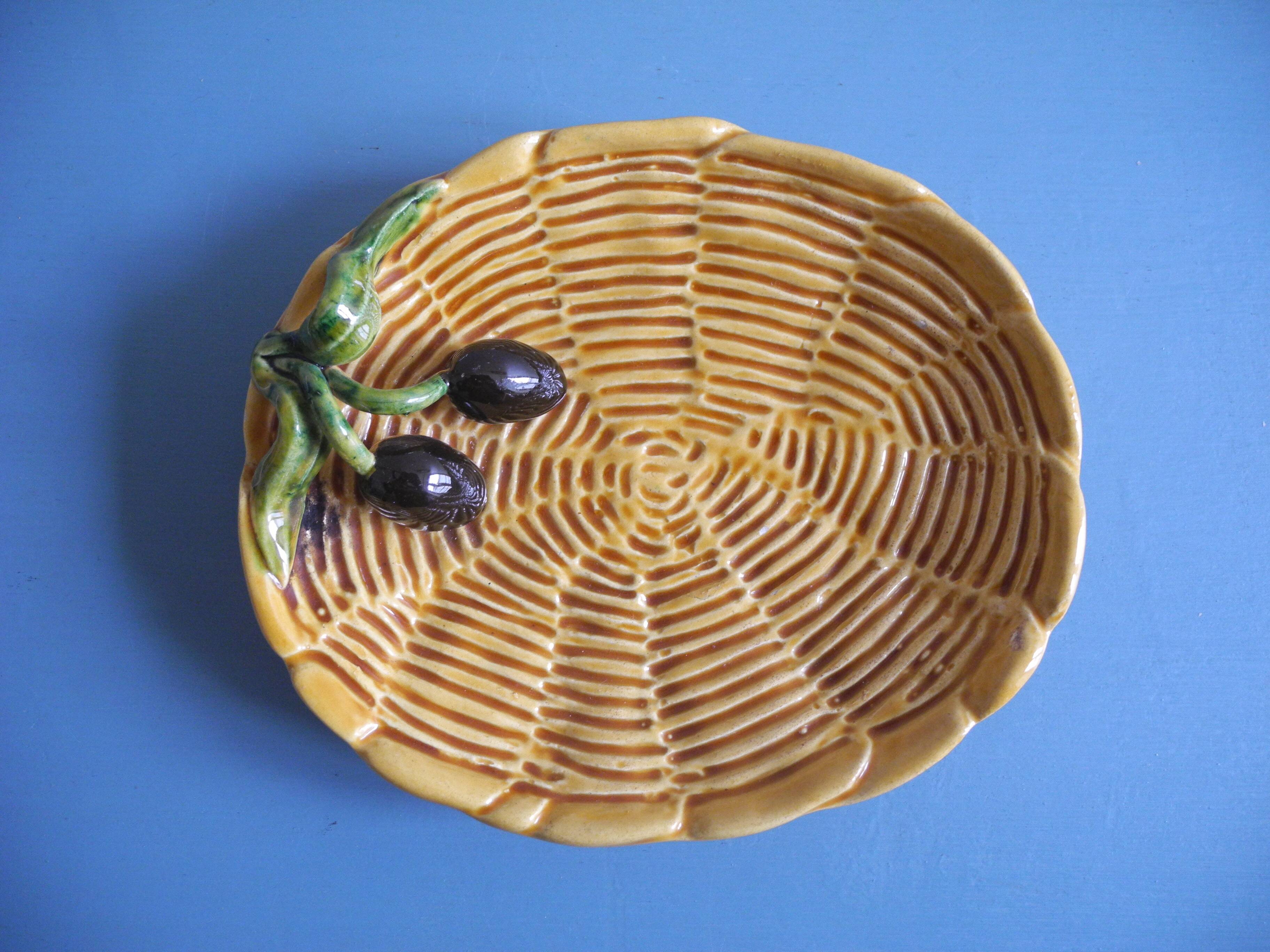 small appetizer dish olives At the old Vallauris table vintage appetizer dish