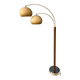 Mid-Century Dijkstra double arc floor lamp with mushroom shade