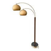 Lampadaire Mid-Century Dijkstra à double arc avec abat-jour champignon
