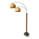 Mid-Century Dijkstra double arc floor lamp with mushroom shade