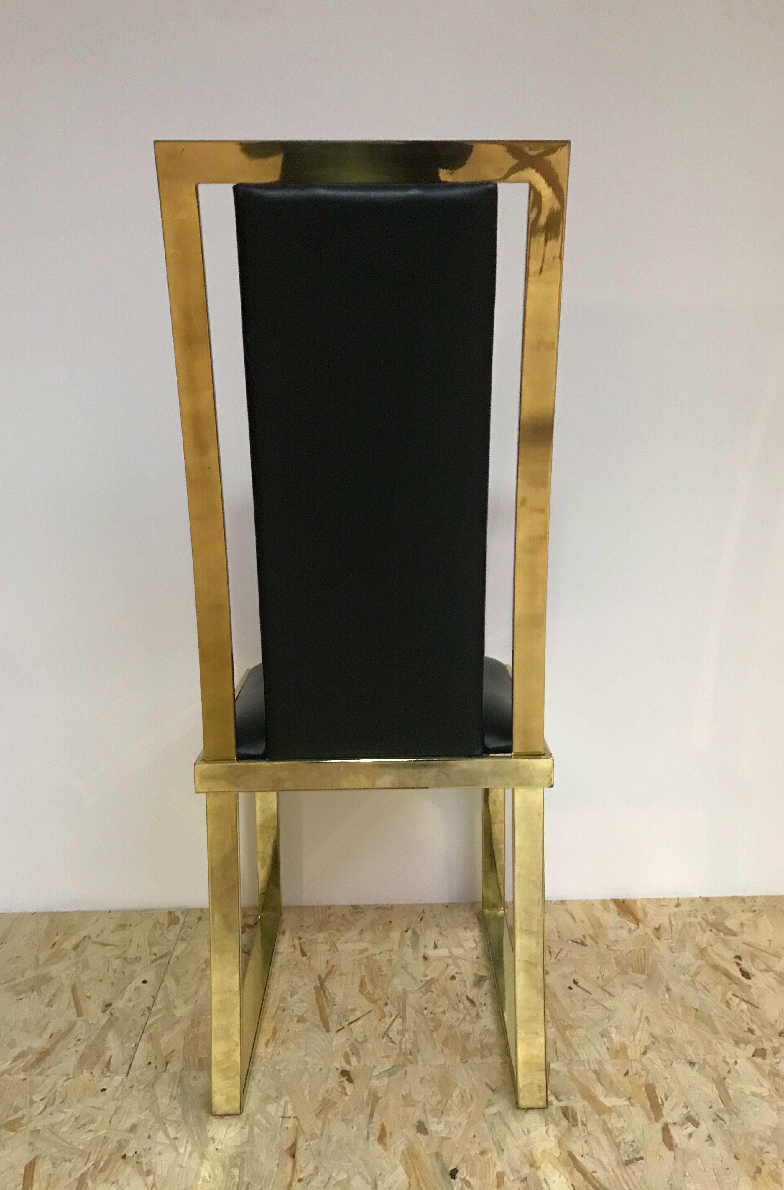 4 Michel Mangematin chairs, 1970