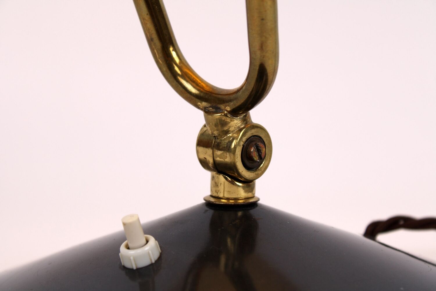 Table lamp brass and metal Germany 1950s