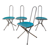 Niels Gammelgaard Chrome Folding Chairs for Ikea 1980´s