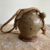 Pot vase with handles pyrite stoneware Truchon Corsica